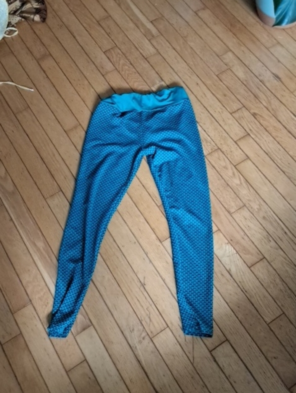 Green Patterned Active Leggings